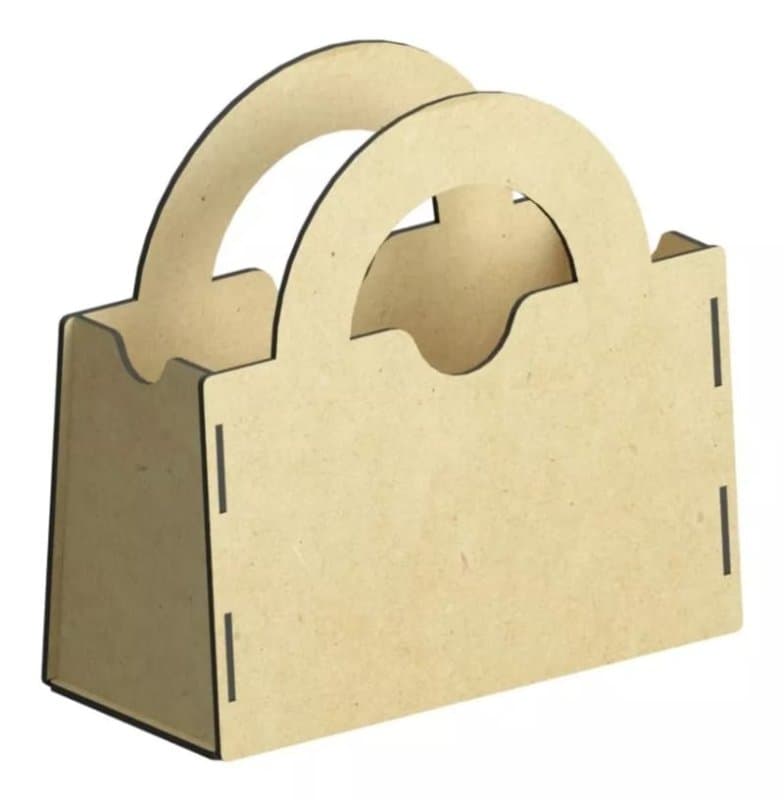 DIY Laser Cut Wooden Gift Box - Vector Handbag Design (SVG, DXF)