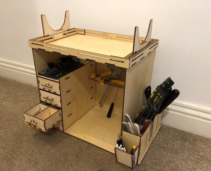 DIY Laser Cut Workbench Organizer SVG File