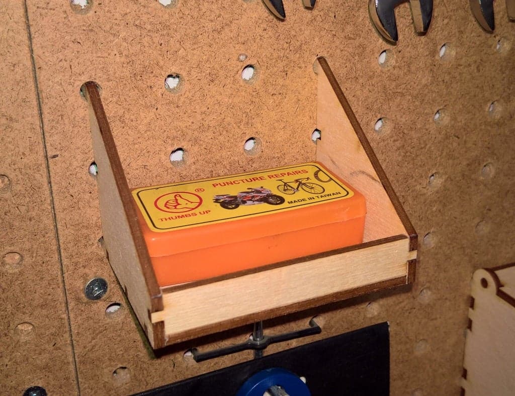 DIY Pegboard Shelf Laser Cut Vector File