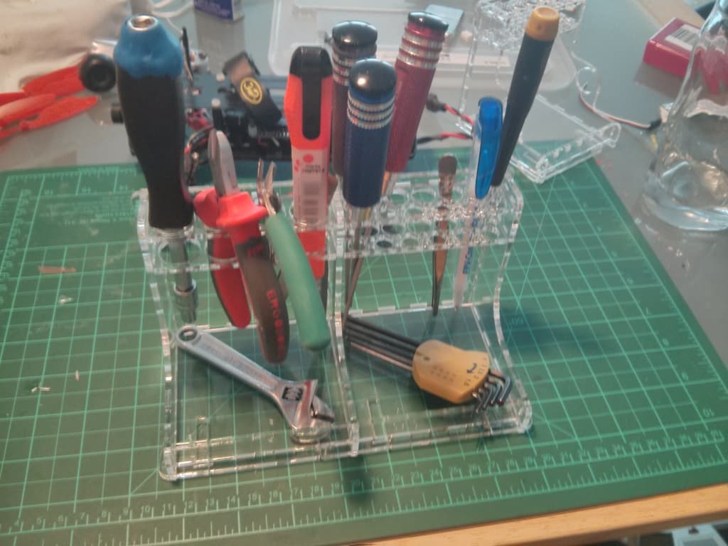 DIY Tool Organizer Stand Laser Cut Vector Plan DXF