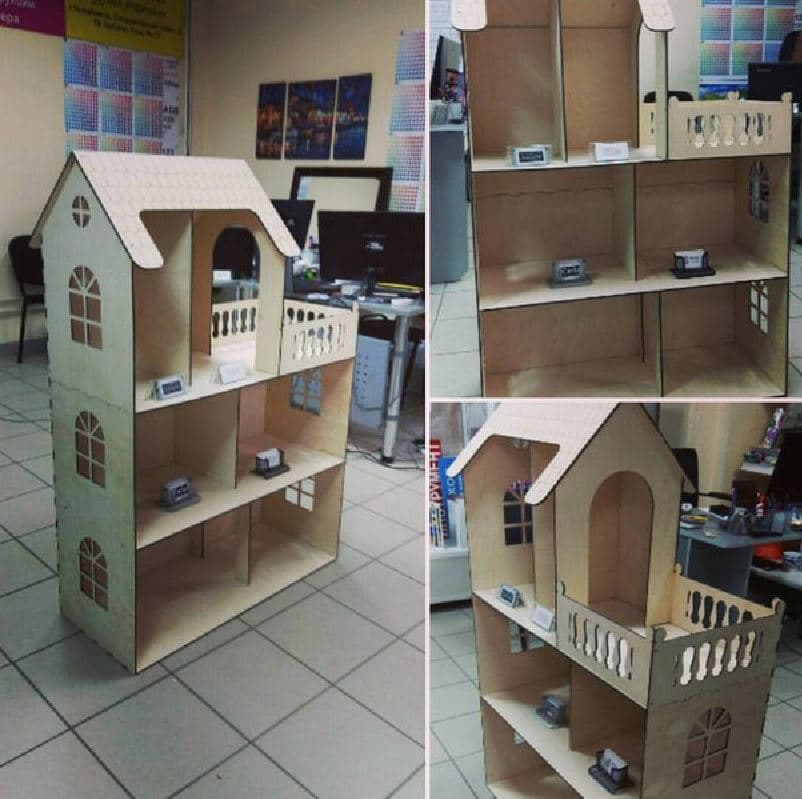 DIY Wooden Dollhouse Laser Cut Vector Plan