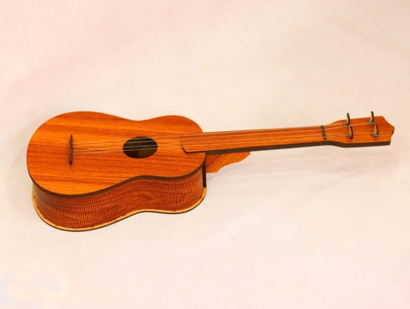 DIY Wooden Ukulele Toy Laser Cut Vector File (SVG, DXF, CDR)