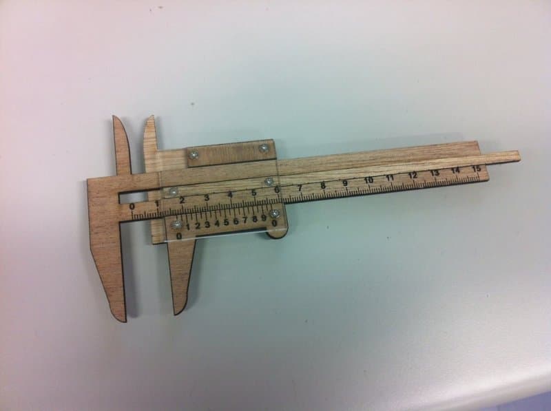 DIY Wooden Vernier Caliper SVG File for Laser Cutting