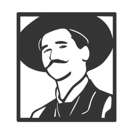 Doc Holliday Tombstone Portrait Laser Cut DXF File