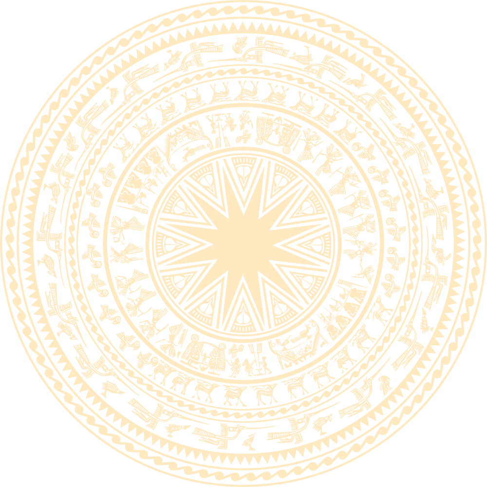 Dong Son Bronze Drum Mandala Vector Design - DXF, SVG, CDR