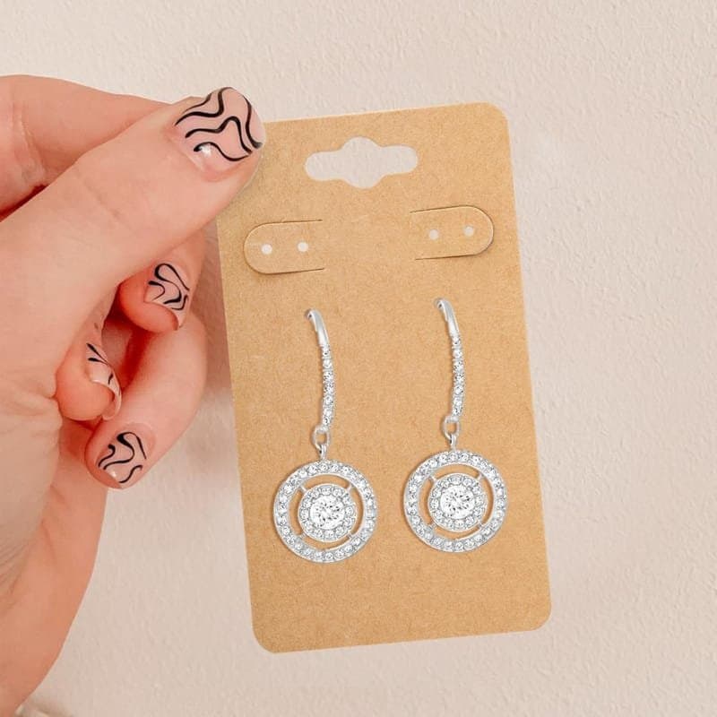 Earring Display Cards Vector Template for Laser Cutting