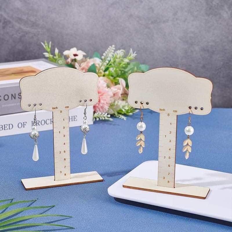 Earring Display Stand with Ruler SVG Laser Cut Vector File