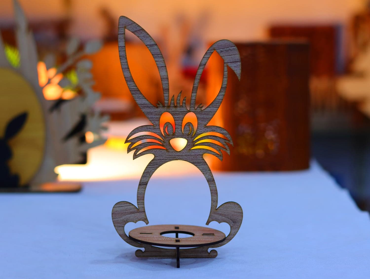 Easter Bunny Egg Holder Laser Cut Vector File