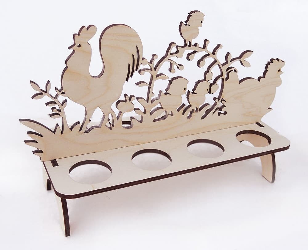 Easter Egg Holder Stand Laser Cut Vector File (DXF)