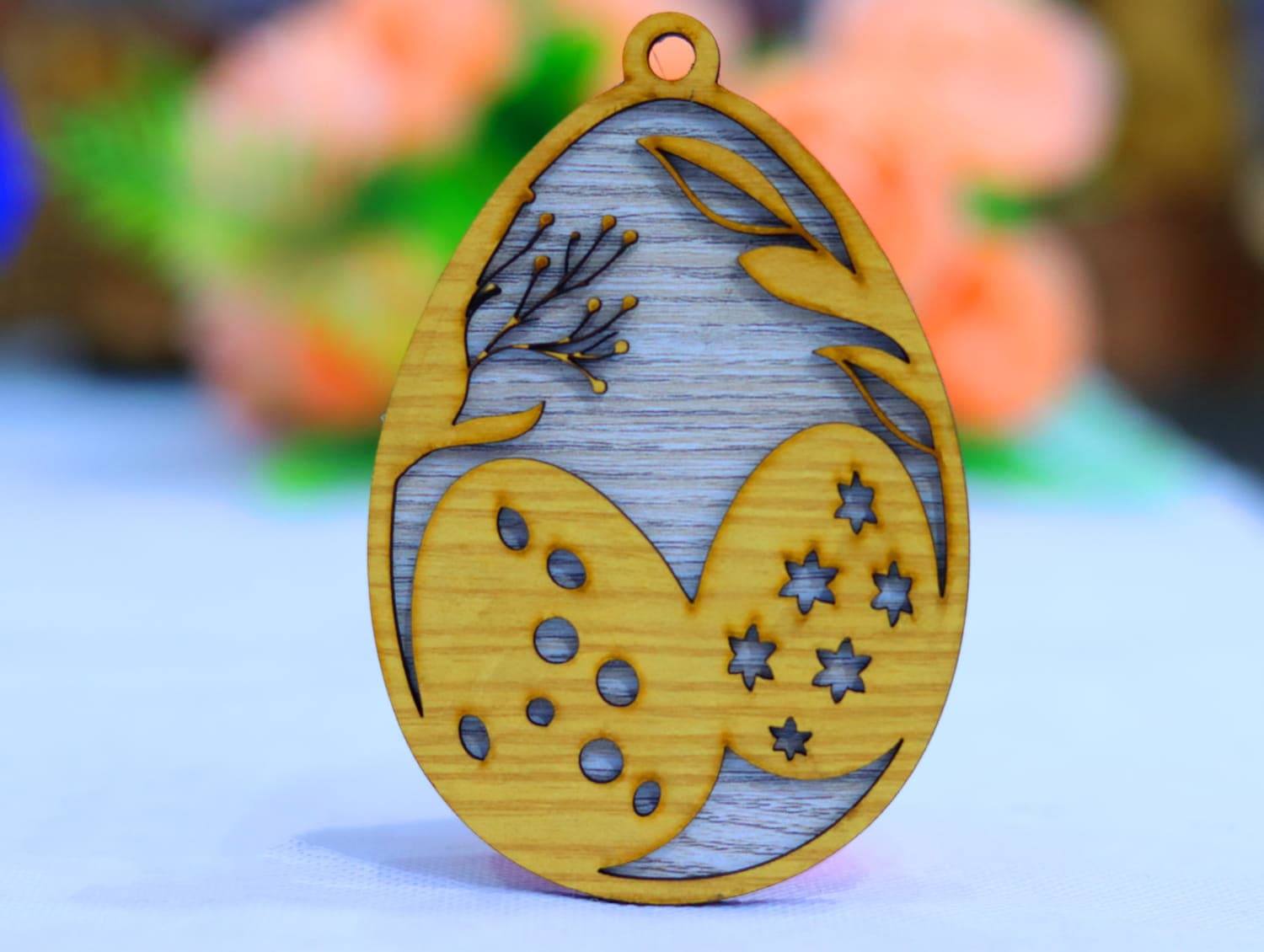 Easter Egg Ornament Laser Cut Vector File
