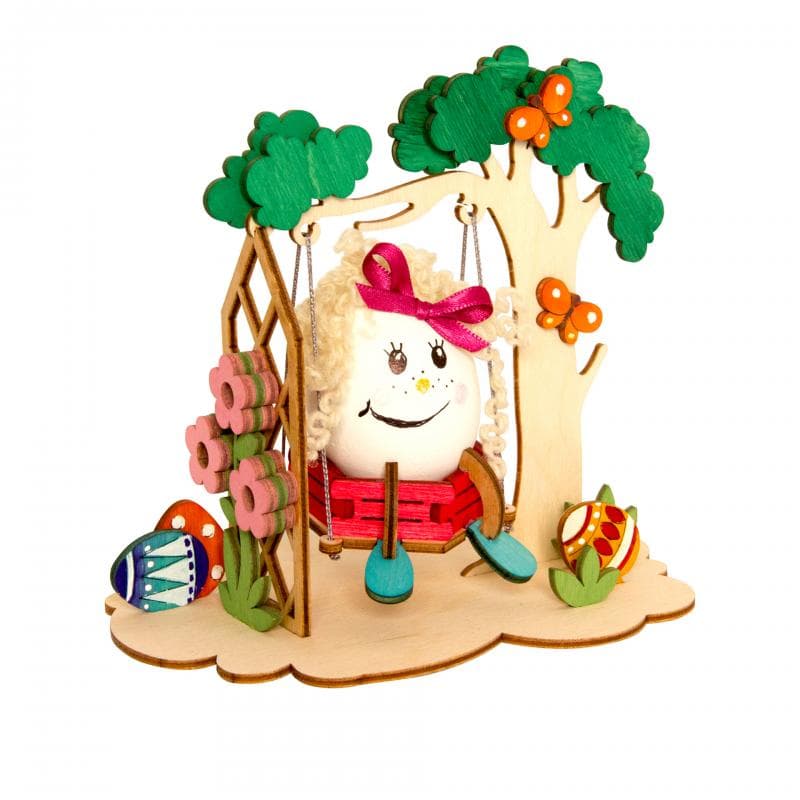 Easter Egg Swing Stand Laser Cut Vector File