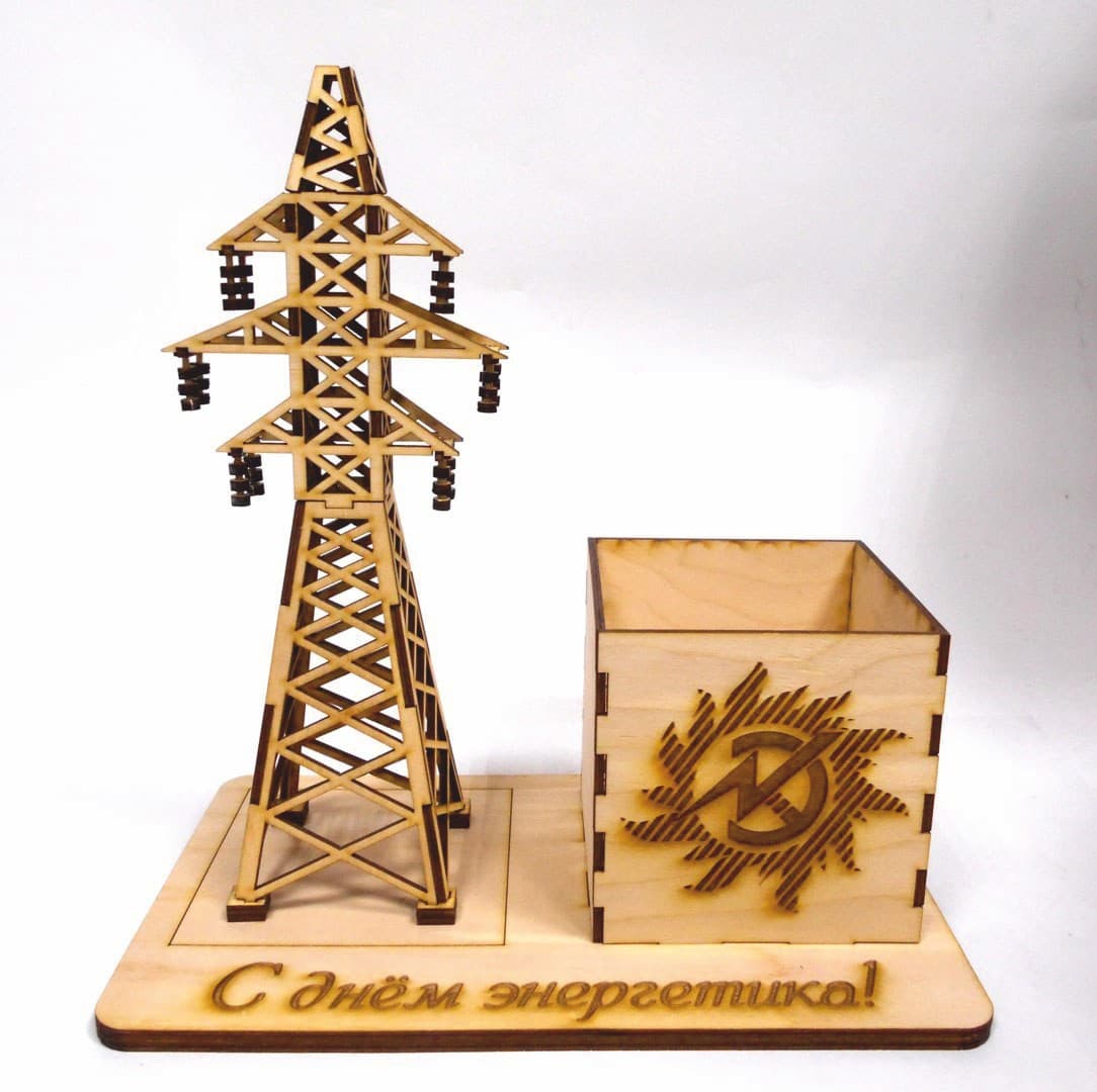 Electrical Pylon Desk Organizer Laser Cut Vector DXF File