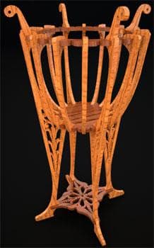 Elegant 3D Wooden Plant Stand Laser Cut Vector File