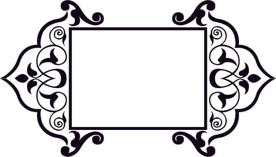 Elegant Arabesque Decorative Frame Vector for Laser Cut