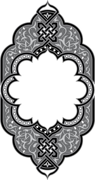 Elegant Arabesque Frame Vector Design for Laser Cutting