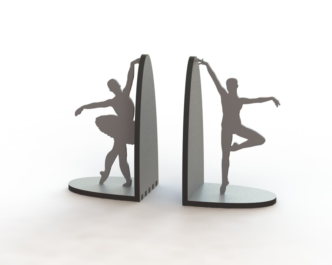 Elegant Ballerina Bookends Laser Cut Vector DXF File