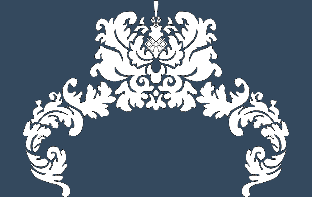 Elegant Baroque Floral Swirl Vector for Laser Cutting DXF