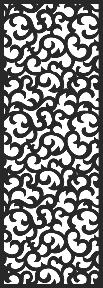 Elegant Baroque Scrollwork Decorative Screen Vector File (DXF/CDR)