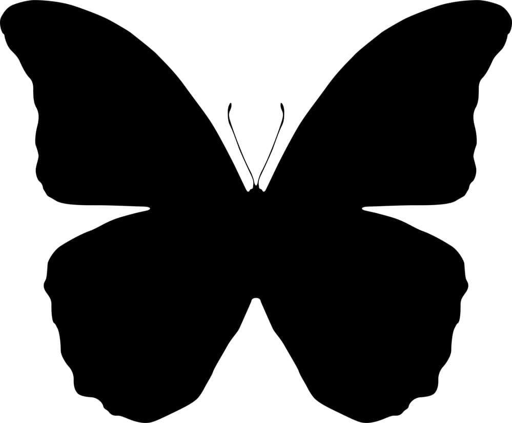 Elegant Butterfly Silhouette Vector File for CNC Laser Cutting