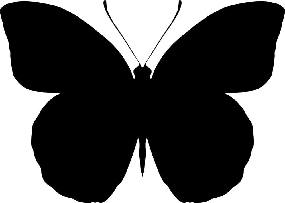 Elegant Butterfly Silhouette Vector for Laser Cutting