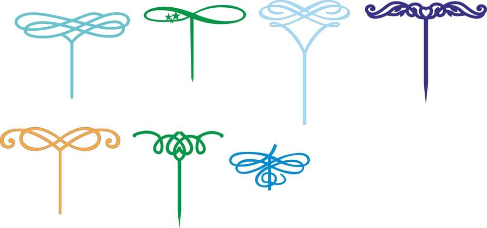 Elegant Cake Topper Bases Vector Collection (SVG, DXF, CDR)