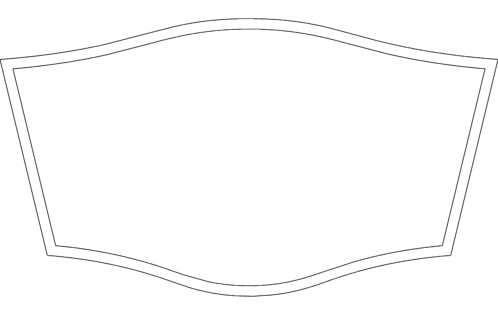 Elegant Curved Sign Frame Vector File for CNC Cutting