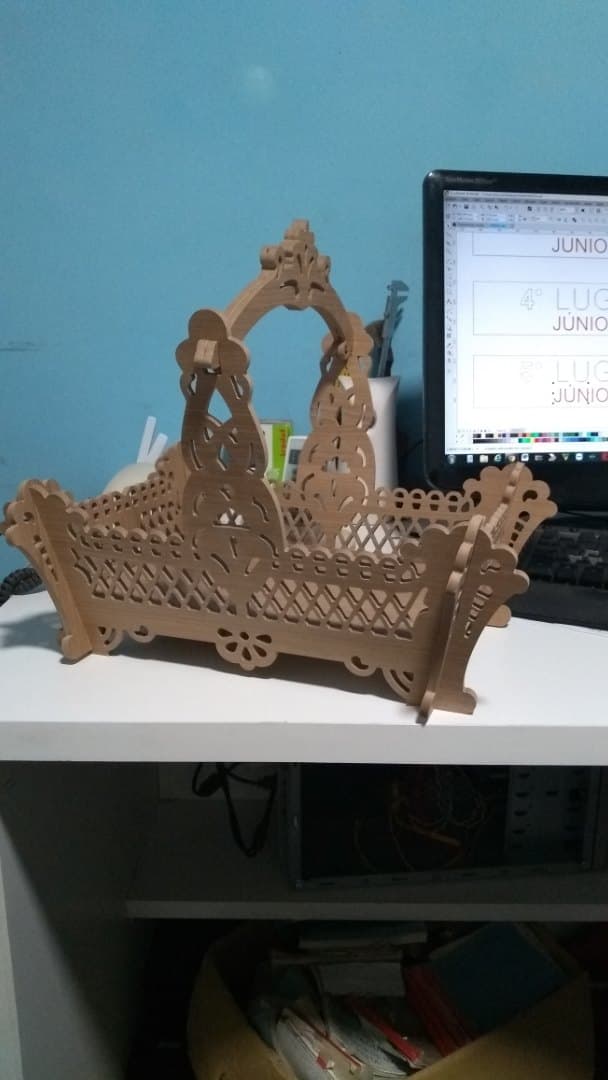 Elegant Decorative Basket Laser Cut Vector File