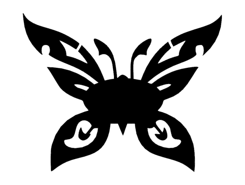 Elegant Decorative Butterfly Vector File for Laser Cutting (DXF)