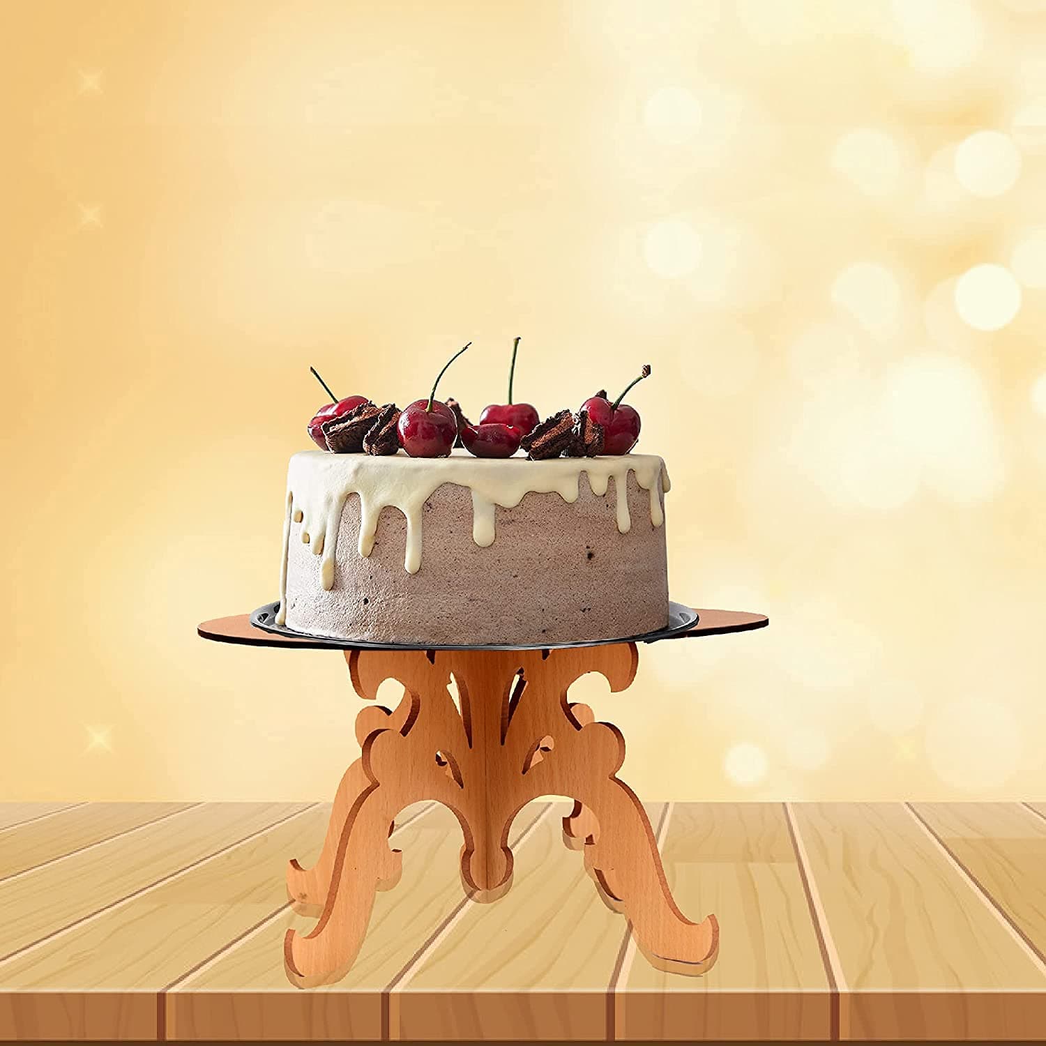 Elegant Decorative Cake Stand Laser Cut Vector File