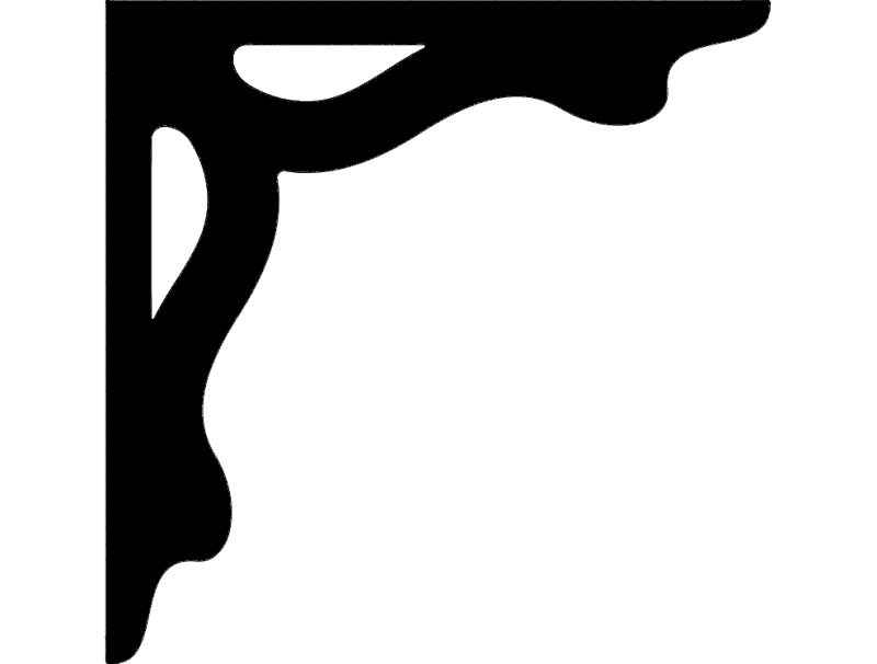 Elegant Decorative Corner Bracket Vector File DXF