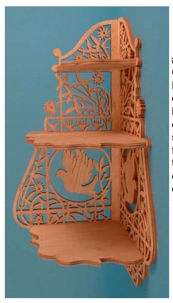 Elegant Decorative Corner Shelf Laser Cut Vector File