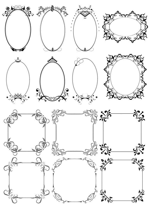 Elegant Decorative Frames and Borders Vector Collection