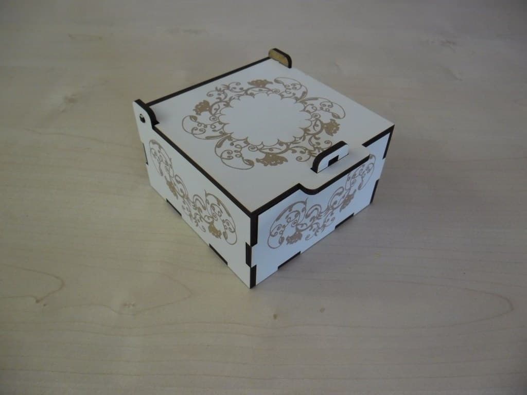 Elegant Decorative Jewelry Box Laser Cut Vector File