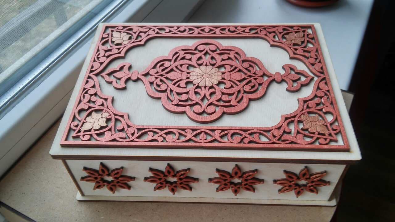 Elegant Decorative Keepsake Box Laser Cut Vector File