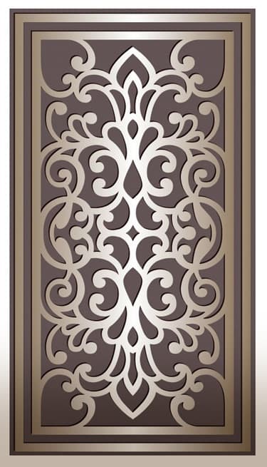 Elegant Decorative Screen Panel Vector Design DXF File