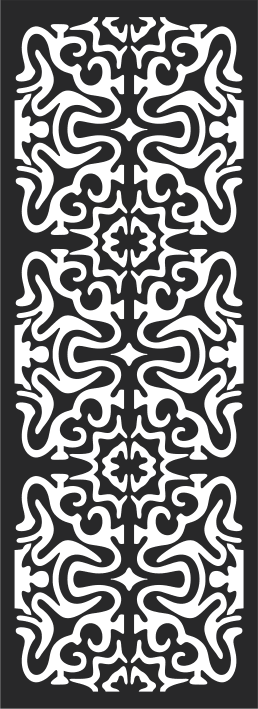 Elegant Decorative Screen Panel Vector Design (SVG, DXF)