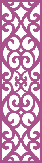 Elegant Decorative Screen Panel Vector for Laser Cutting