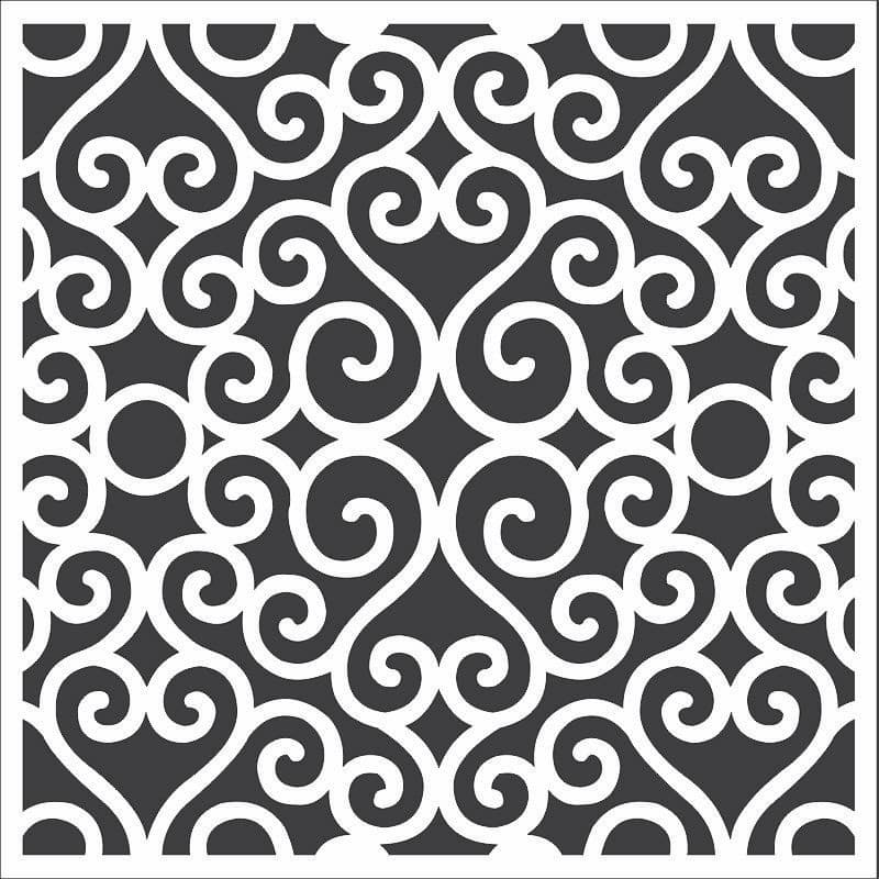Elegant Decorative Scrollwork Panel Laser Cut Vector File