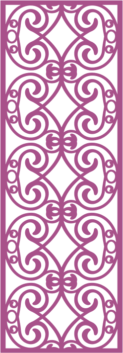 Elegant Decorative Scrollwork Panel Vector File for Laser Cutting