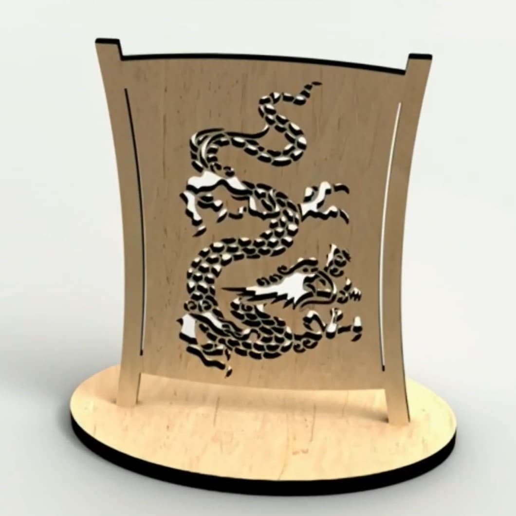Elegant Dragon Tabletop Display Laser Cut File