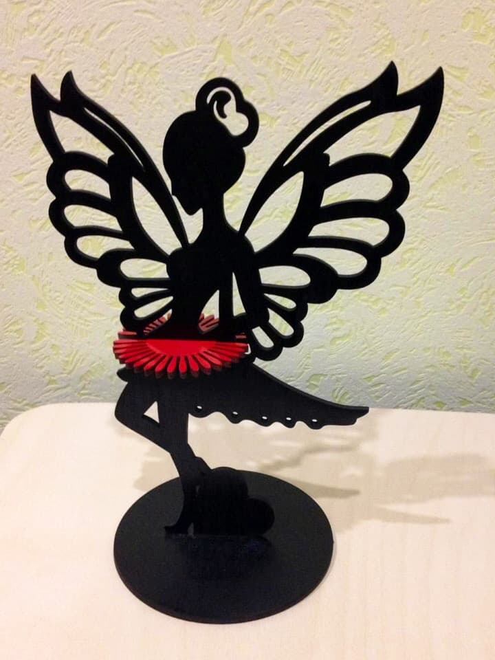 Elegant Fairy Napkin Holder Laser Cut Vector Design