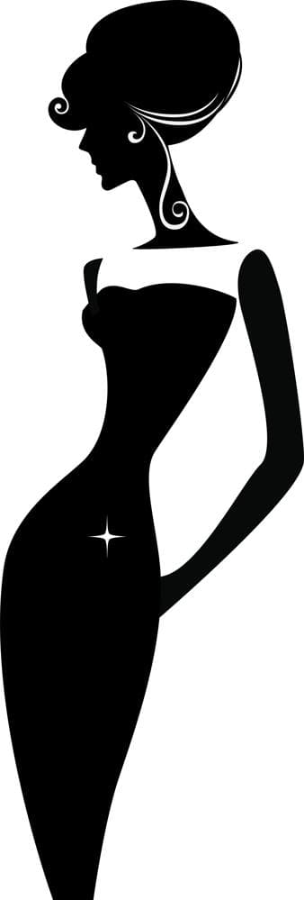 Elegant Fashion Woman Silhouette Vector File for Laser Cutting