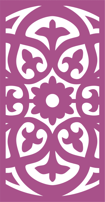 Elegant Floral Damask Decorative Screen Vector File