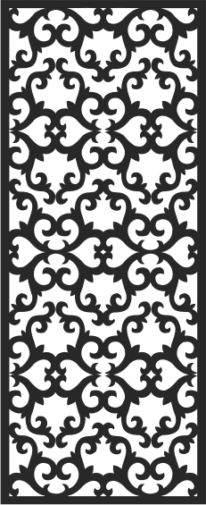 Elegant Floral Fretwork Decorative Panel Vector File