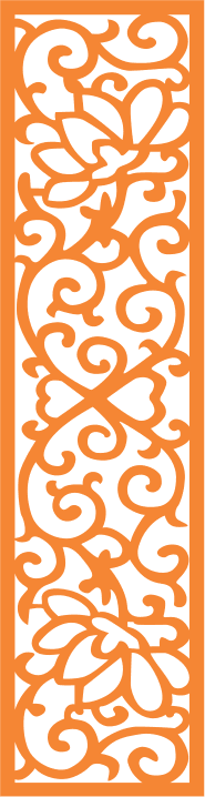 Elegant Floral Lattice Laser Cut Vector Panel CDR File