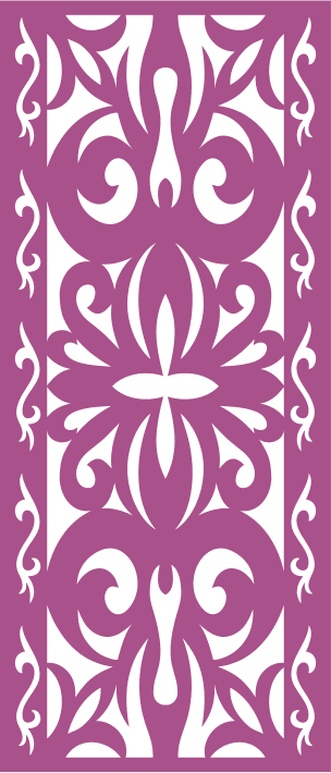 Elegant Floral Lattice Room Divider Vector for Laser Cutting