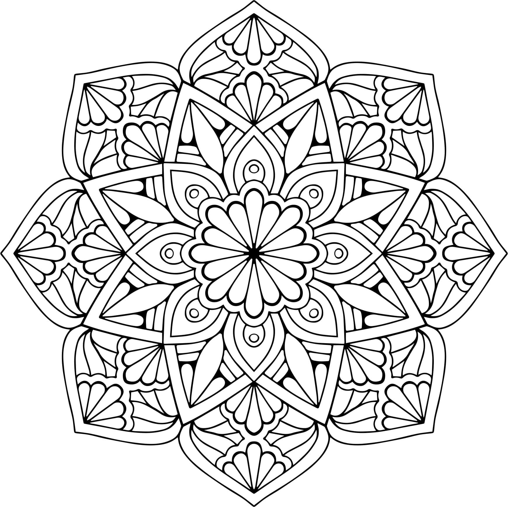 Elegant Floral Mandala Vector Art for Laser Cutting