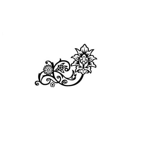 Elegant Floral Ornament Corner Vector Design DXF File