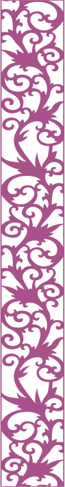 Elegant Floral Scrollwork Laser Cut Panel Vector File