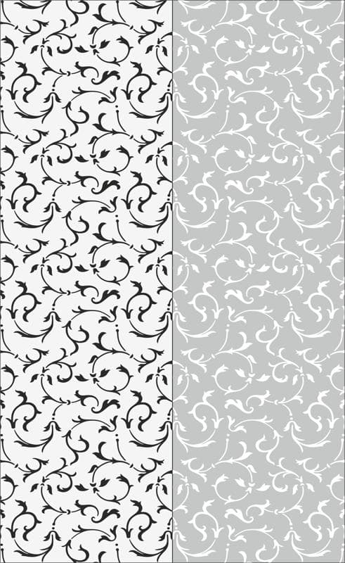 Elegant Floral Seamless Pattern Vector for Laser Cutting